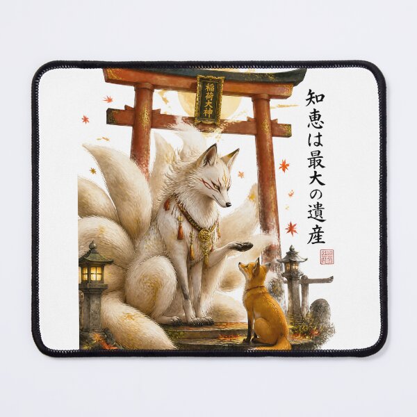 Item preview, Nine-Tailed Kitsune Art – Inari Fox Spirit Japanese Folklore designed and sold by kaxymax.