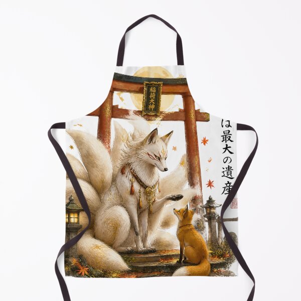 Item preview, Nine-Tailed Kitsune Art – Inari Fox Spirit Japanese Folklore designed and sold by kaxymax.