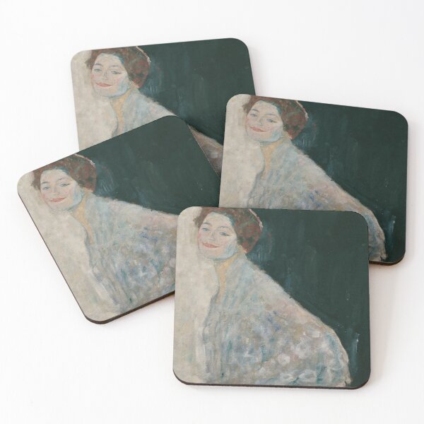 Item preview, Smiling Woman in White Portrait designed and sold by artofuniverse.