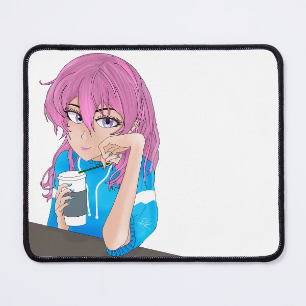 Item preview, Coffee Stare - Aesthetic Anime Girl Cafe Art designed and sold by RobsArtwork.