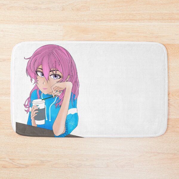 Item preview, Coffee Stare - Aesthetic Anime Girl Cafe Art designed and sold by RobsArtwork.