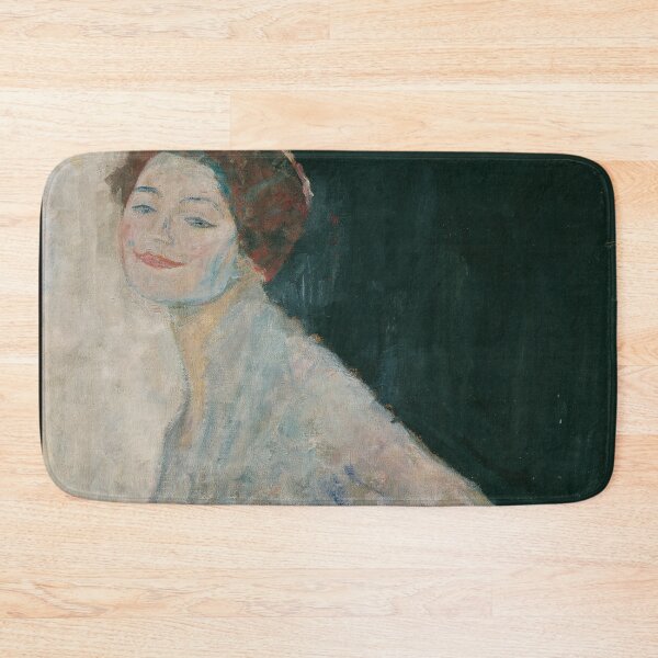 Item preview, Smiling Woman in White Portrait designed and sold by artofuniverse.