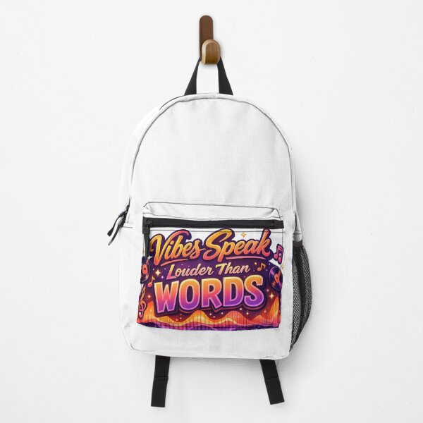 Item preview, Vibes Speak Louder Than Words – Retro Music Festival Design designed and sold by Rolta.