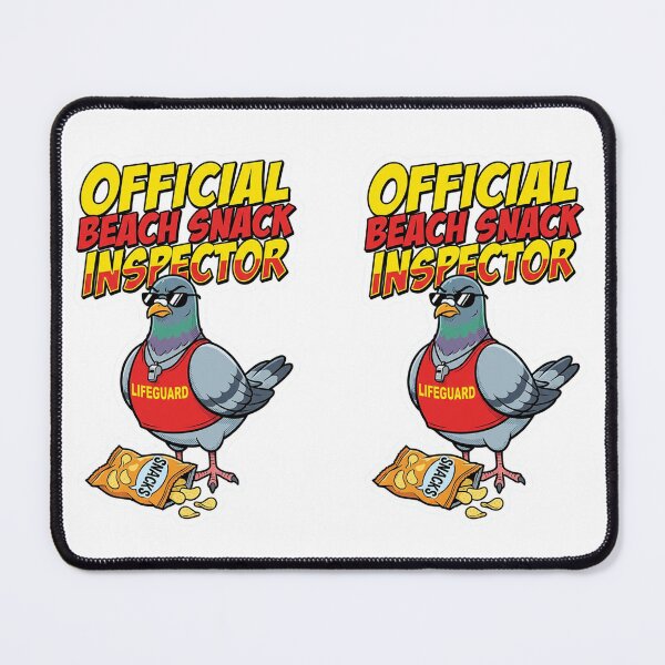 Item preview, Official Beach Snack Inspector Funny Pigeon Sticker designed and sold by mo-carnival.