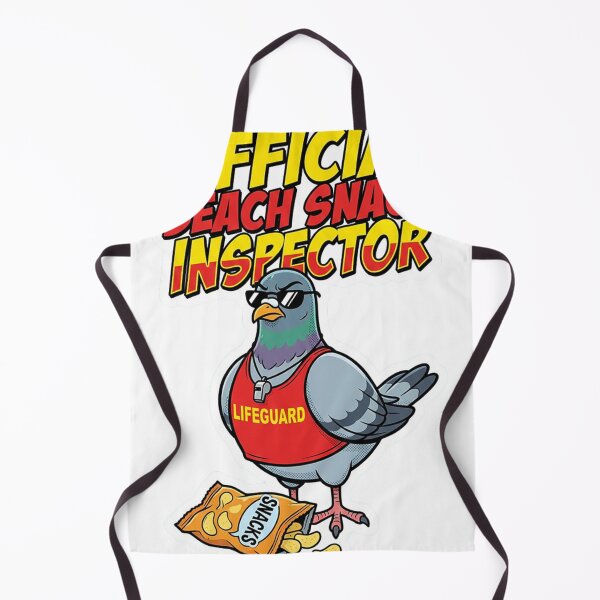 Item preview, Official Beach Snack Inspector Funny Pigeon Sticker designed and sold by mo-carnival.