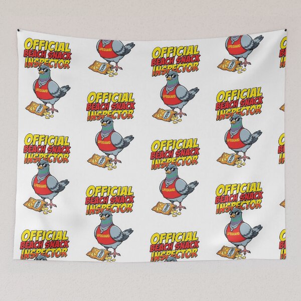 Item preview, Official Beach Snack Inspector Funny Pigeon Sticker designed and sold by mo-carnival.