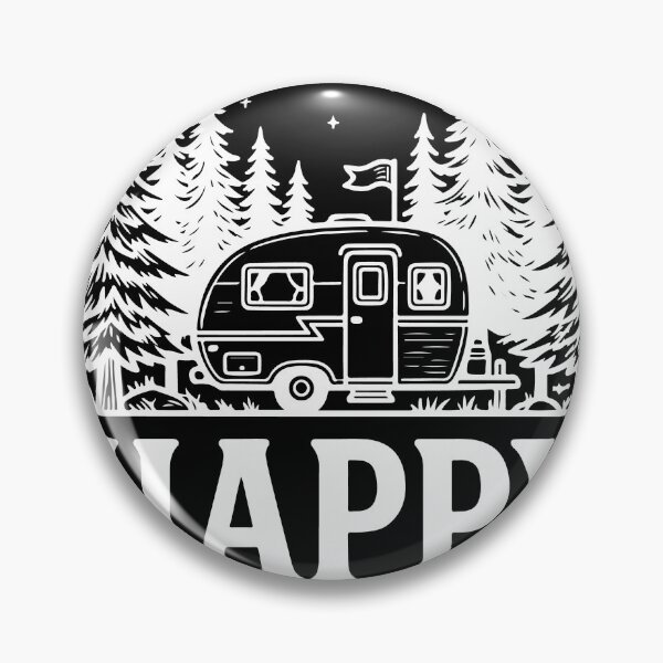 Item preview, Happy Camper Sweatshirt – Vintage Camper Van Pine Trees Moon Stars Retro Tee designed and sold by fawzimorsy.
