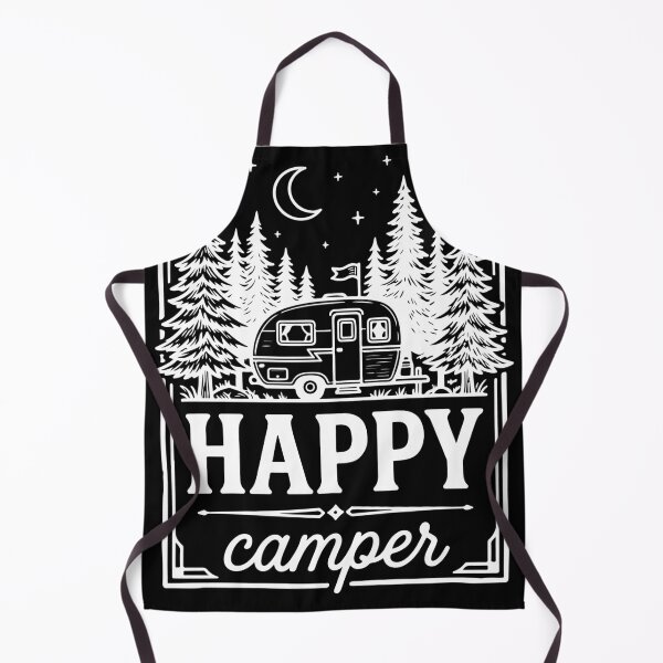 Item preview, Happy Camper Sweatshirt – Vintage Camper Van Pine Trees Moon Stars Retro Tee designed and sold by fawzimorsy.