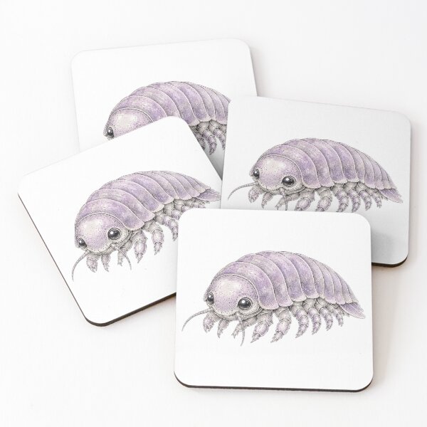 Item preview, Cute Vintage Giant Isopod Sticker - Purple Deep Sea Crustacean designed and sold by PND7777.