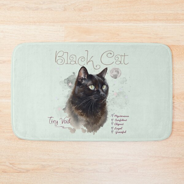 Item preview, Cute Watercolor Black Cat Tiny Void Aesthetic Illustration designed and sold by KaBaRen.