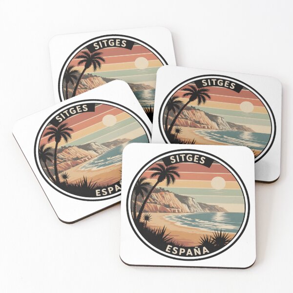 Item preview, Sitges España: Palm‑Framed View of the Old Town designed and sold by CircinusStore.