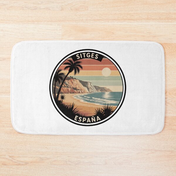 Item preview, Sitges España: Palm‑Framed View of the Old Town designed and sold by CircinusStore.
