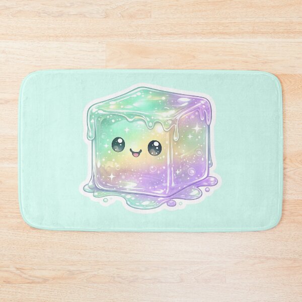Item preview, Needoh Kawaii Galaxy Slime Cube Sticker | Pastel Rainbow Jelly Cube | Cute Sparkly Aesthetic Art designed and sold by Bhaskar Digital Art.