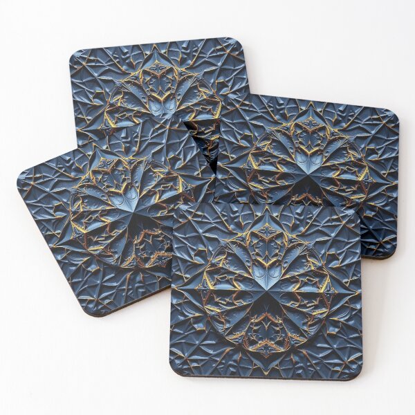 Item preview, Glowing Blue Purple Crystal Star Mandala Print designed and sold by IntelliMindDesigns.