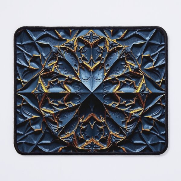 Item preview, Glowing Blue Purple Crystal Star Mandala Print designed and sold by IntelliMindDesigns.