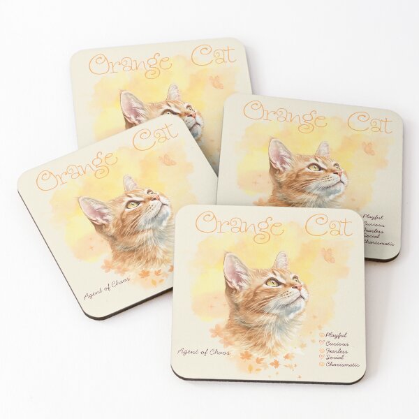 Item preview, Cute Watercolor Orange Tabby Cat Agent Of Chaos designed and sold by KaBaRen.