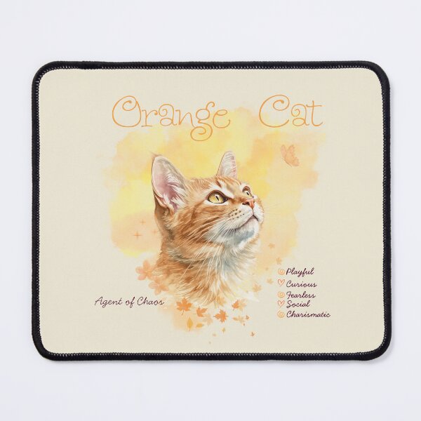 Item preview, Cute Watercolor Orange Tabby Cat Agent Of Chaos designed and sold by KaBaRen.