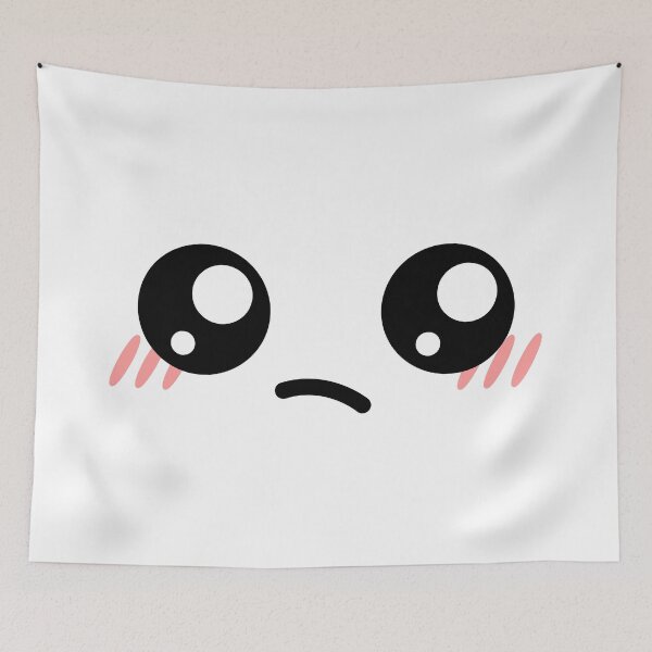 Item preview, Cute kawaii confused blushing face designed and sold by BlushyPrint.
