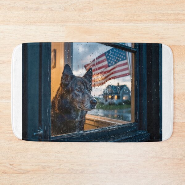 Item preview, Dog Portrait American Flag designed and sold by Home Decor Art.