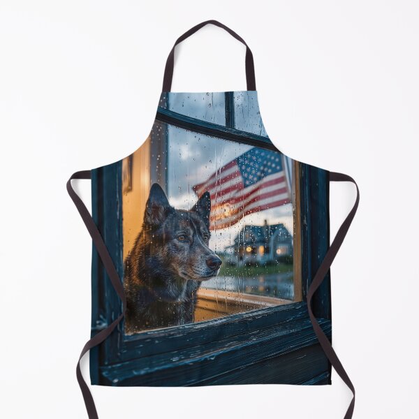 Item preview, Dog Portrait American Flag designed and sold by Home Decor Art.