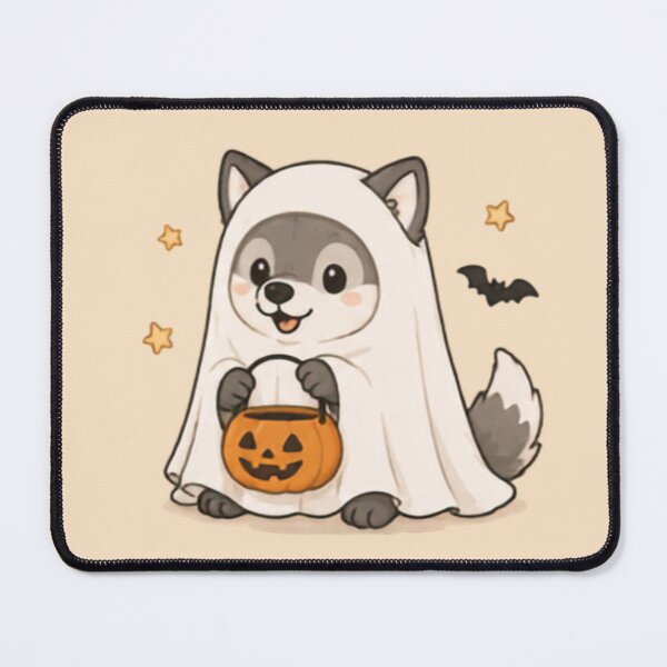Item preview, Cute Halloween Ghost Wolf designed and sold by MellowMunchkins.