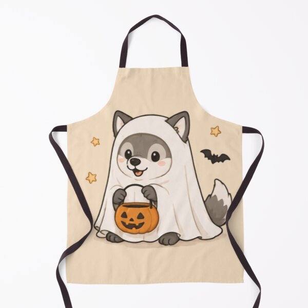 Item preview, Cute Halloween Ghost Wolf designed and sold by MellowMunchkins.