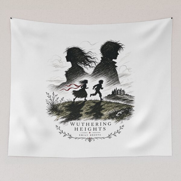 Item preview, Wuthering Heights Cathy and Heathcliff Childhood Sketch Gothic Art designed and sold by Fenay Designs.