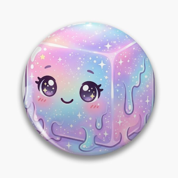 Item preview, Needoh Kawaii Pastel Galaxy Cube Sticker | Cute Cosmic Jelly Cube | Dreamy Sparkly Aesthetic Art designed and sold by Bhaskar Digital Art.