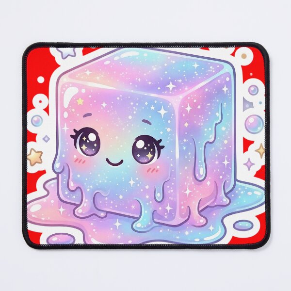 Item preview, Needoh Kawaii Pastel Galaxy Cube Sticker | Cute Cosmic Jelly Cube | Dreamy Sparkly Aesthetic Art designed and sold by Bhaskar Digital Art.