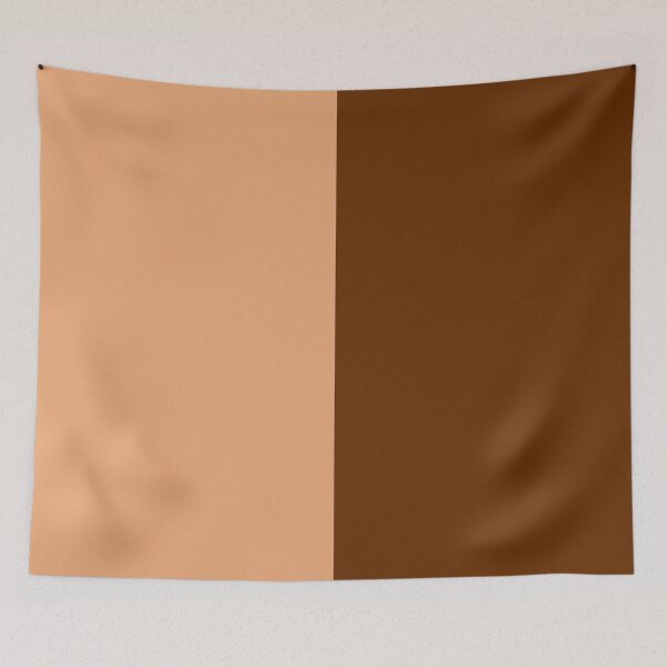 Item preview, Minimalist Peach Beige and Chocolate Brown Vertical Split designed and sold by pluielegere.