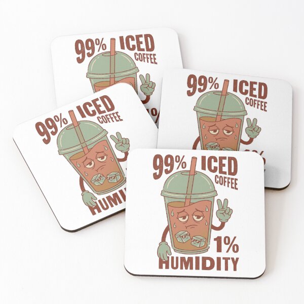 Item preview, 99 Percent Iced Coffee Funny Summer Humidity Quote designed and sold by mo-carnival.