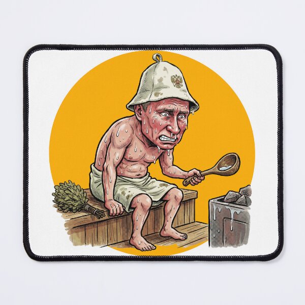 Aperçu de l'œuvre Poutine contre le sauna finlandais créée et vendue par LOVEARTDESIGN.