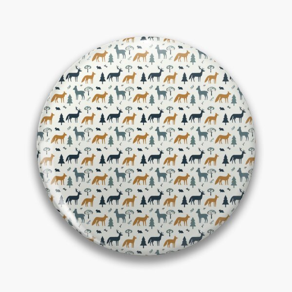 Item preview, Nordic Woodland Animal Silhouettes in Navy & Orange designed and sold by Proportional19.
