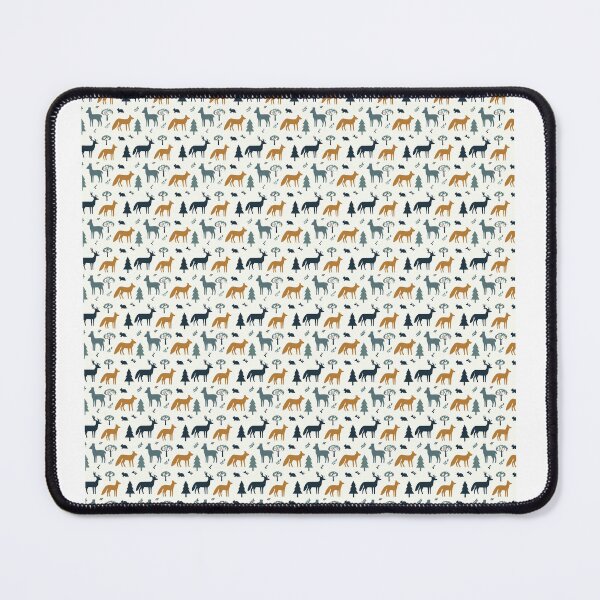 Item preview, Nordic Woodland Animal Silhouettes in Navy & Orange designed and sold by Proportional19.