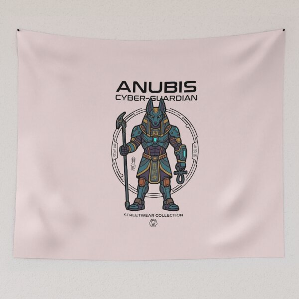 Item preview, Anubis Cyber-Guardian - Futuristic Egyptian God Streetwear designed and sold by alalame.