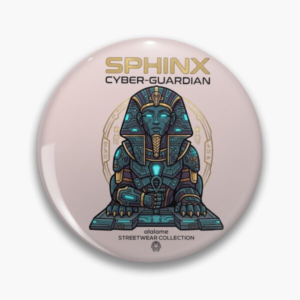 Item preview, Sphinx Cyber-Guardian - Futuristic Egyptian God Streetwear designed and sold by alalame.