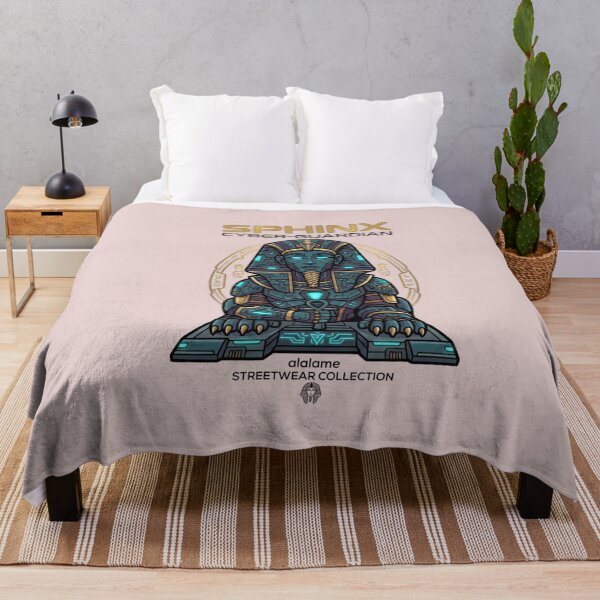 Item preview, Sphinx Cyber-Guardian - Futuristic Egyptian God Streetwear designed and sold by alalame.