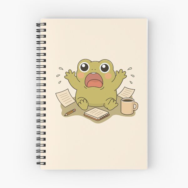 Item preview, Cute Stressed Frog Sticker | Funny Anxious Frog Cartoon | Study Panic Meme designed and sold by Lilypad Shop.
