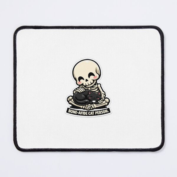 Item preview, Bone-afide Cat Person | Cute Skeleton Hugging Black Cat designed and sold by naruto4925.