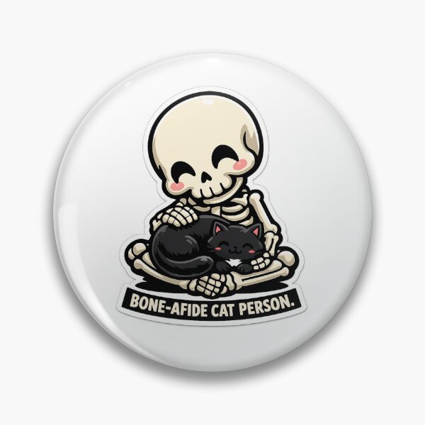 Item preview, Bone-afide Cat Person | Cute Skeleton Hugging Black Cat designed and sold by naruto4925.