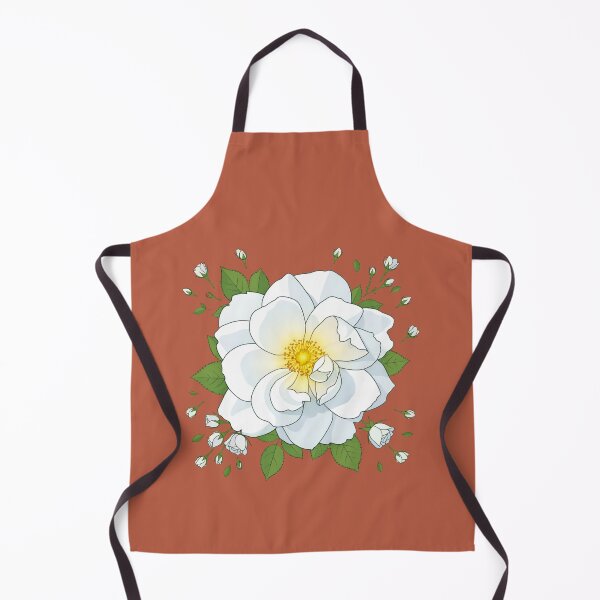 Item preview, Glowing White Rose Botanical Illustration with Sunlit Center designed and sold by StoryVibes.