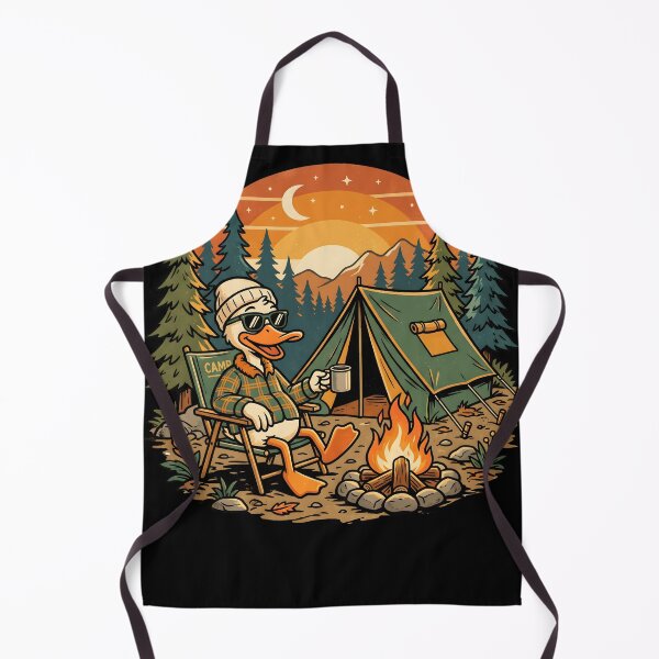 Item preview, Camp Vibes Only Retro Animal Character Sticker – Funny Outdoor Duck Camping Art designed and sold by fawzimorsy.