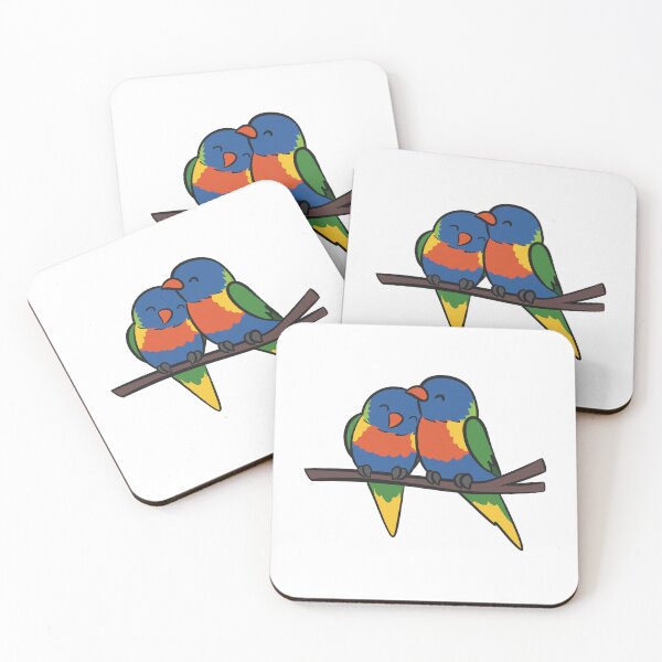 Item preview, Rainbow Lorikeet Pair designed and sold by Yum_Potato.