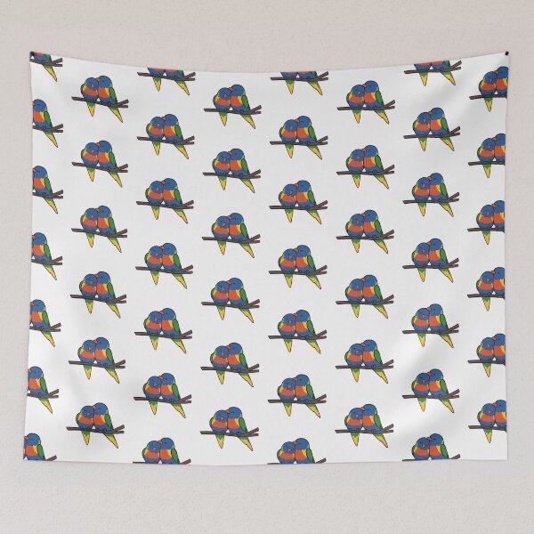 Item preview, Rainbow Lorikeet Pair designed and sold by Yum_Potato.