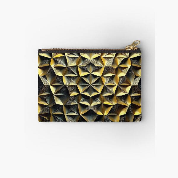 Item preview, Golden Yellow Faceted Geometric Mandala Print designed and sold by IntelliMindDesigns.
