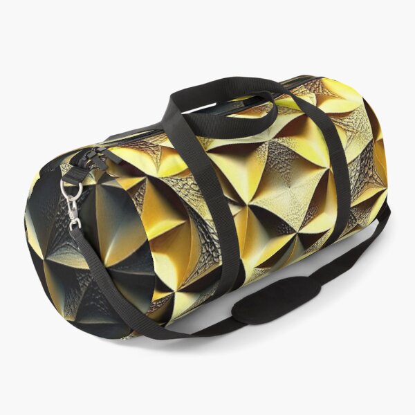 Item preview, Golden Yellow Faceted Geometric Mandala Print designed and sold by IntelliMindDesigns.