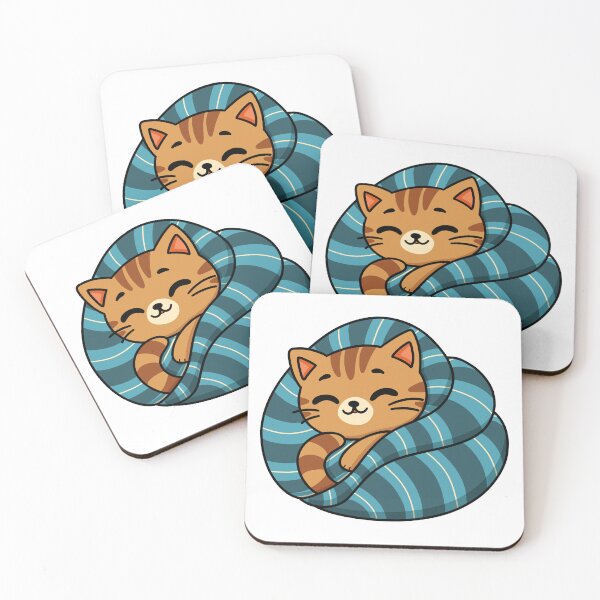 Item preview, Cute Sleepy Orange Cat Under Blanket Kawaii Design designed and sold by Doodle Moon Studios.