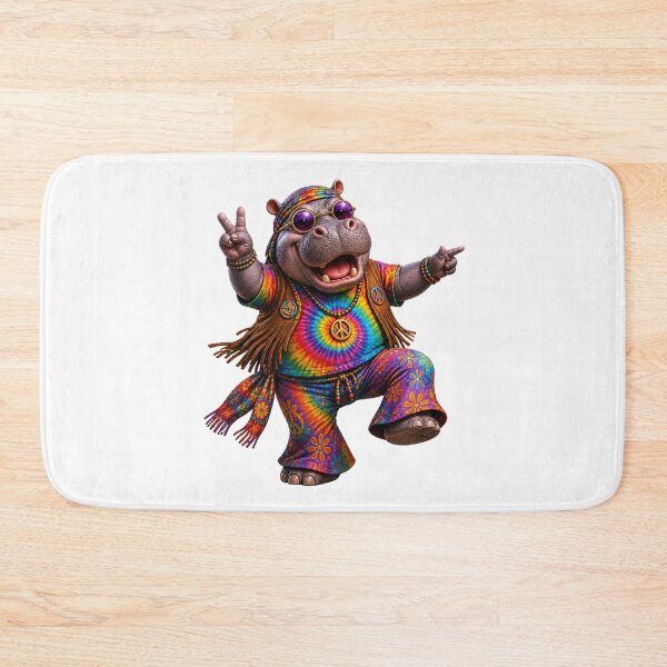 Item preview, Groovy Hippie Hippo Vibes designed and sold by HippyRikky.