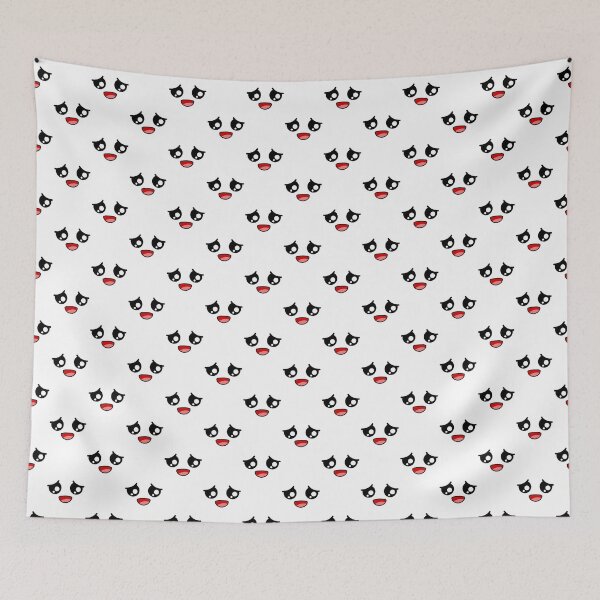 Item preview, Adorable kawaii calm face pattern designed and sold by BlushyPrint.