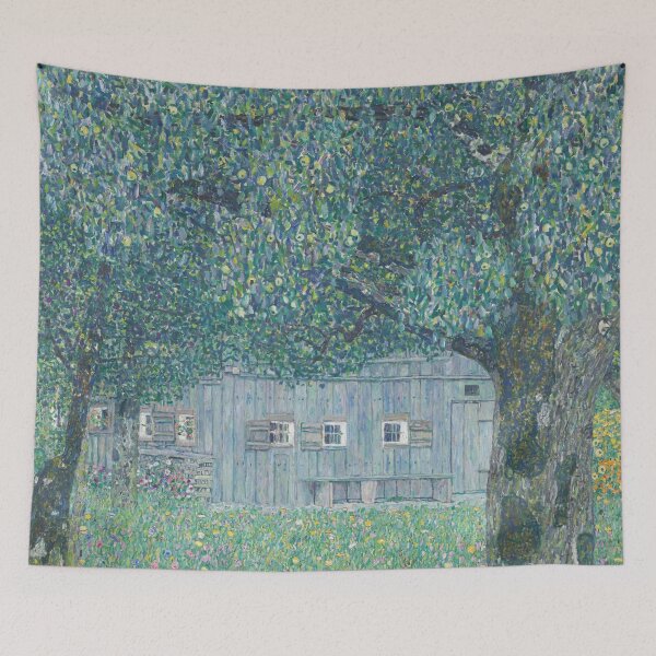 Item preview, Upper Austrian Farmhouse Among Lush Trees designed and sold by artofuniverse.